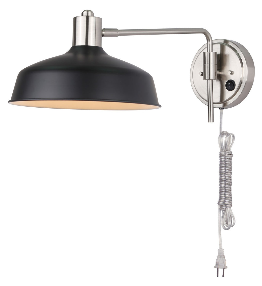 Canarm Lighting IWF1055A01BKN  Bello Lamp Pewter, Nickel, Silver