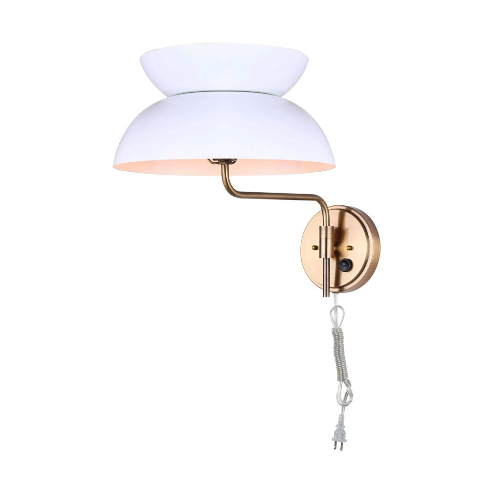Canarm Lighting IWF1096A01GDW  Mila Lamp Gold/Matte White