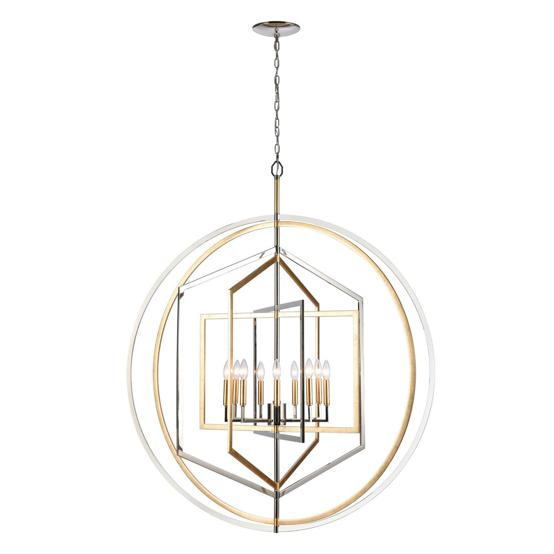 Elk Geosphere 12265/9 Chandelier Light - Polished Nickel