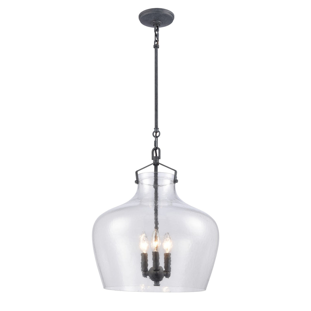 Elk Davenport 16584/3 Pendant Light - Aged Zinc