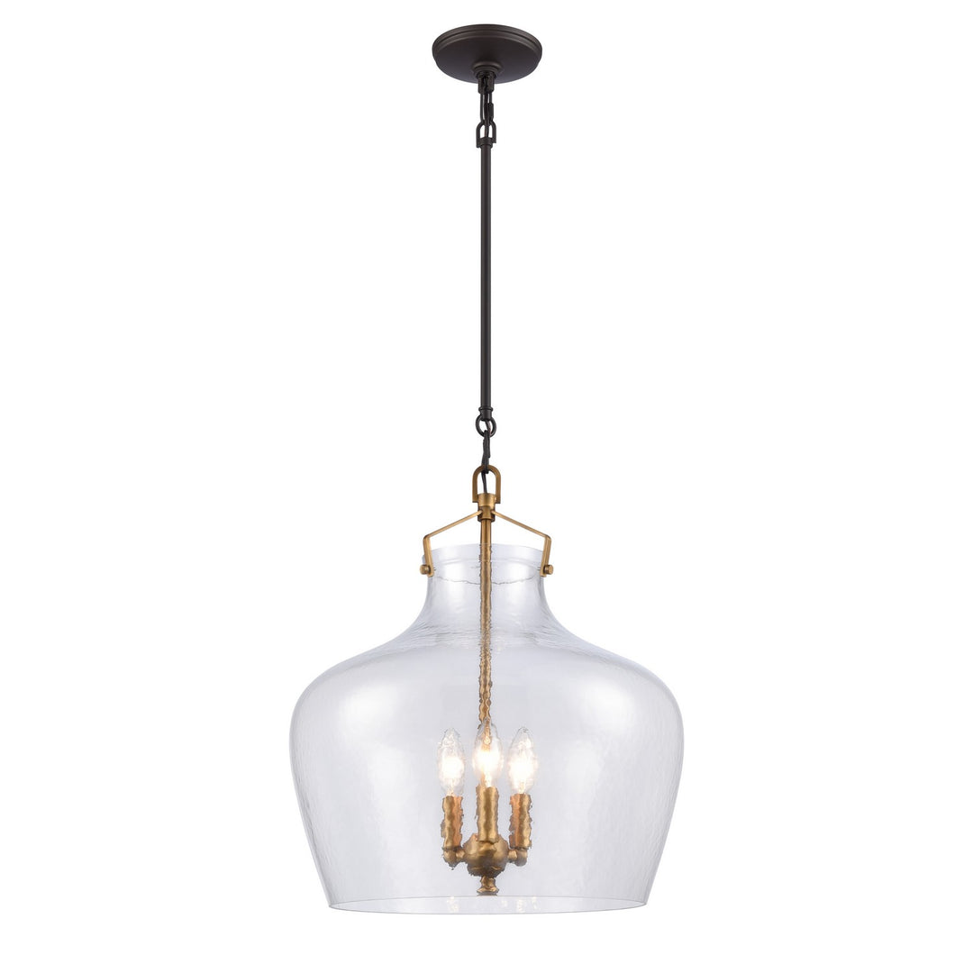 Elk Davenport 16594/3 Pendant Light - Brushed Antique Brass