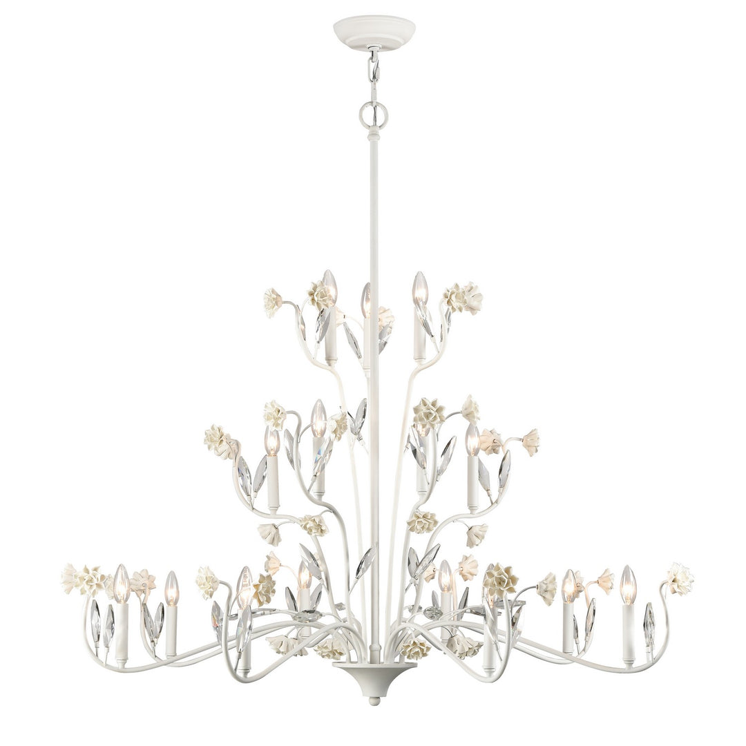 Elk Adelaide 18322/8+4+3 Chandelier Light - Textured White
