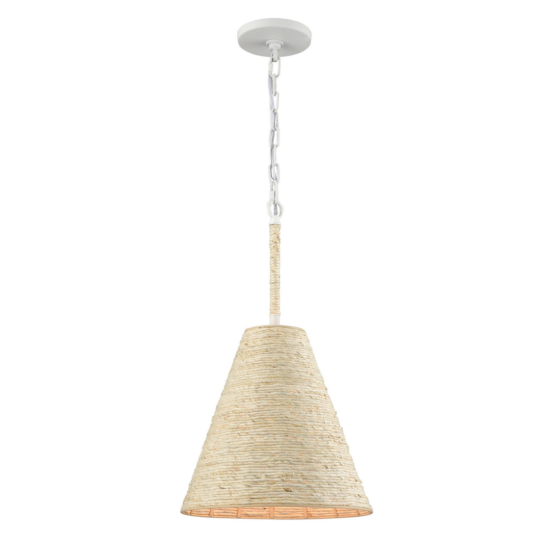 Elk Abaca 32455/1 Pendant Light - Textured White