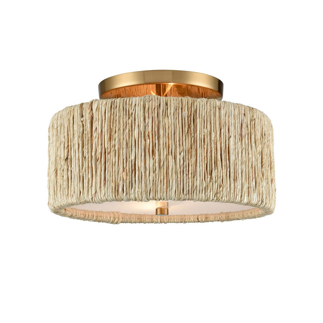 Elk Abaca 32468/2 Ceiling Light - Satin Brass