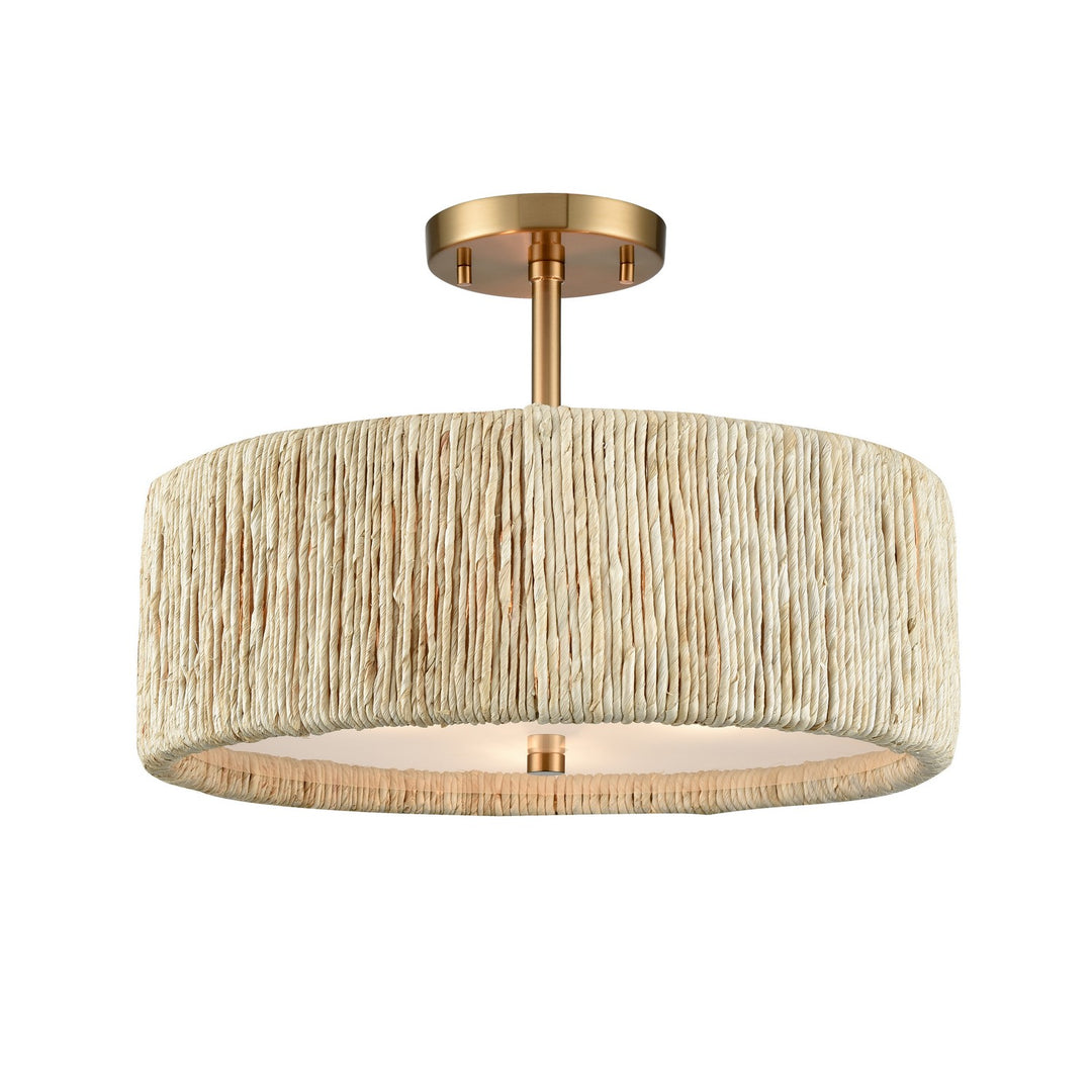 Elk Abaca 32469/3 Ceiling Light - Satin Brass