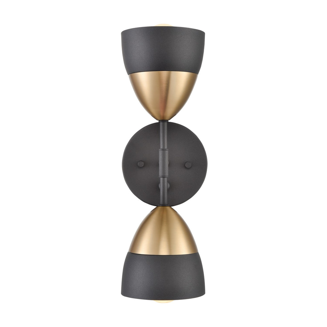 Elk Milla 52223/2 Wall Sconce Light - Charcoal Black