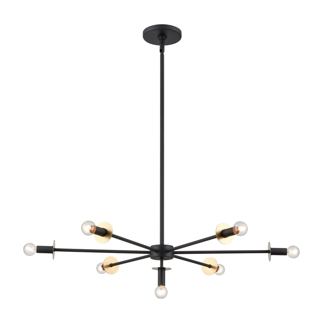 Elk Milla 52227/7 Chandelier Light - Charcoal Black