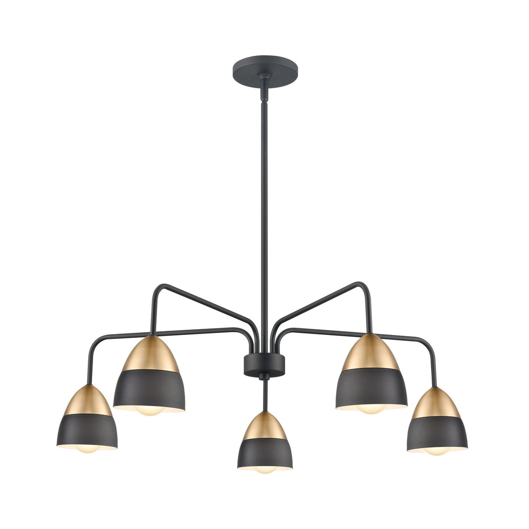 Elk Milla 52228/5 Chandelier Light - Charcoal Black