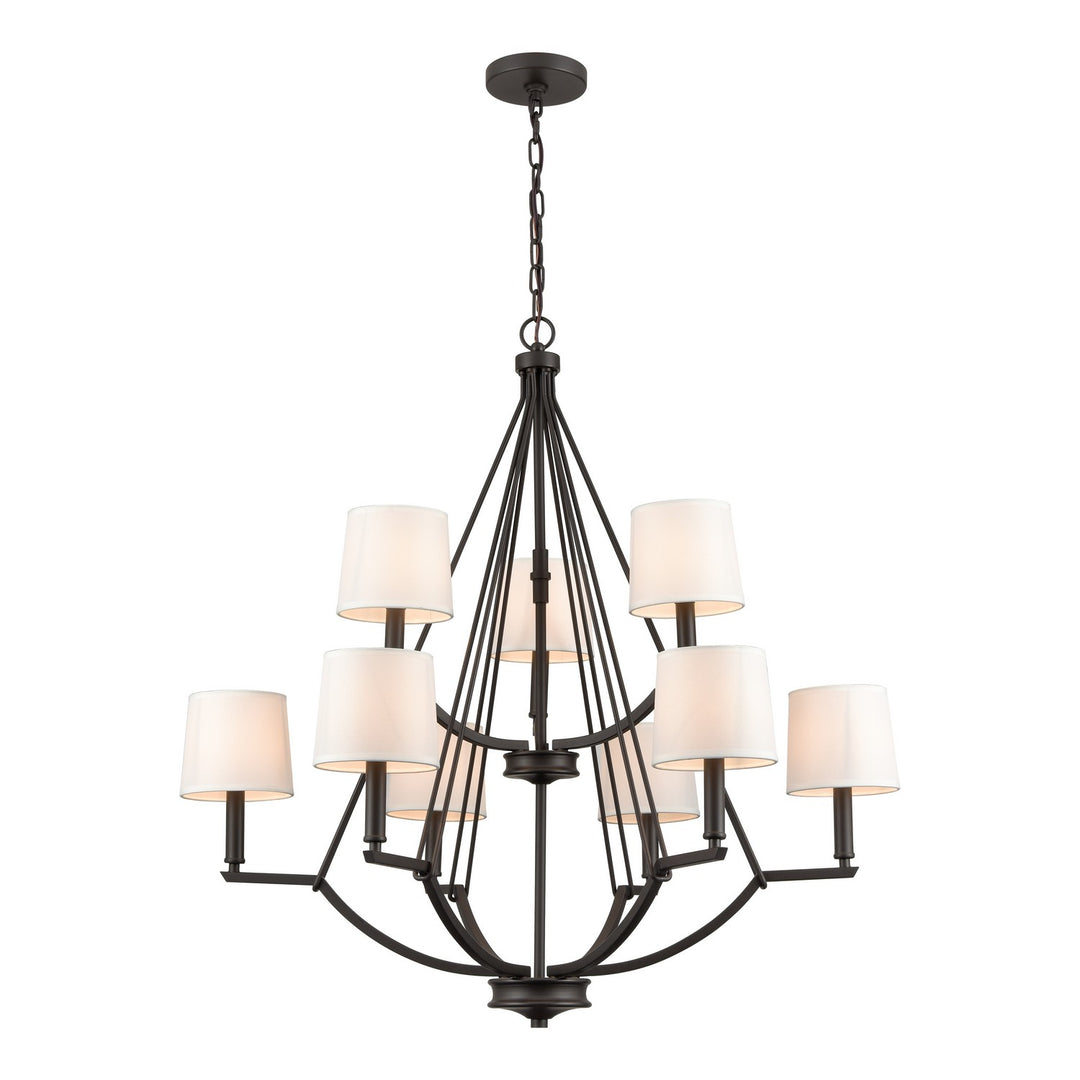 Elk Robinson 52248/6+3 Chandelier Light - Matte Black