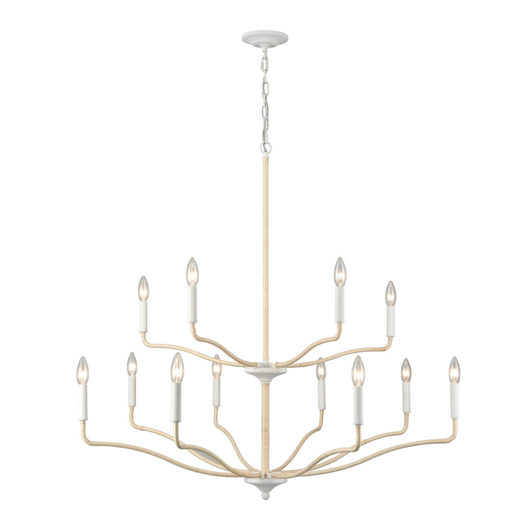 Elk Breezeway 52279/8+4 Chandelier Light - White Coral