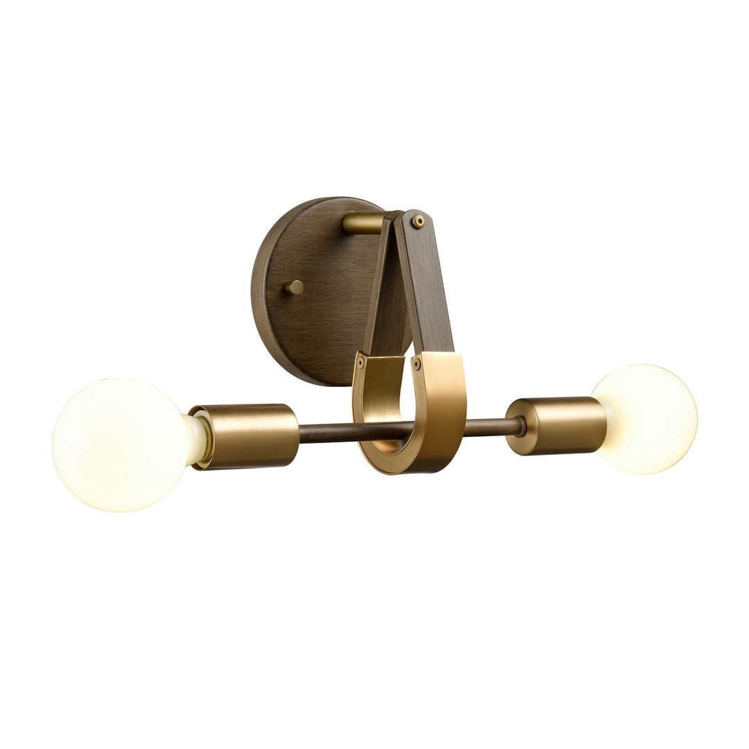 Elk Sabine 69321/2 Bath Vanity Light 12 in. wide - Pecan