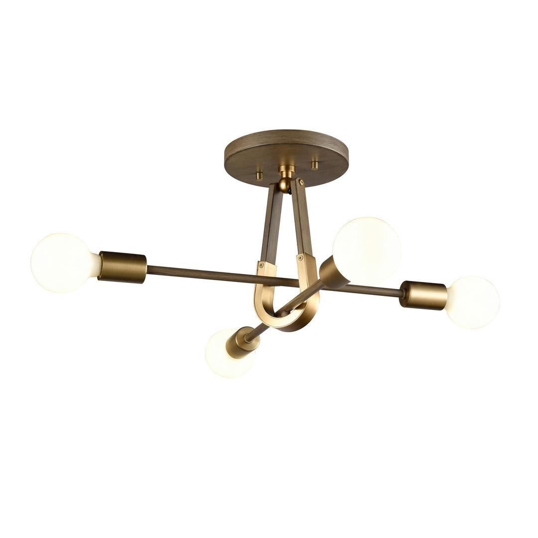 Elk Sabine 69324/4 Ceiling Light - Pecan