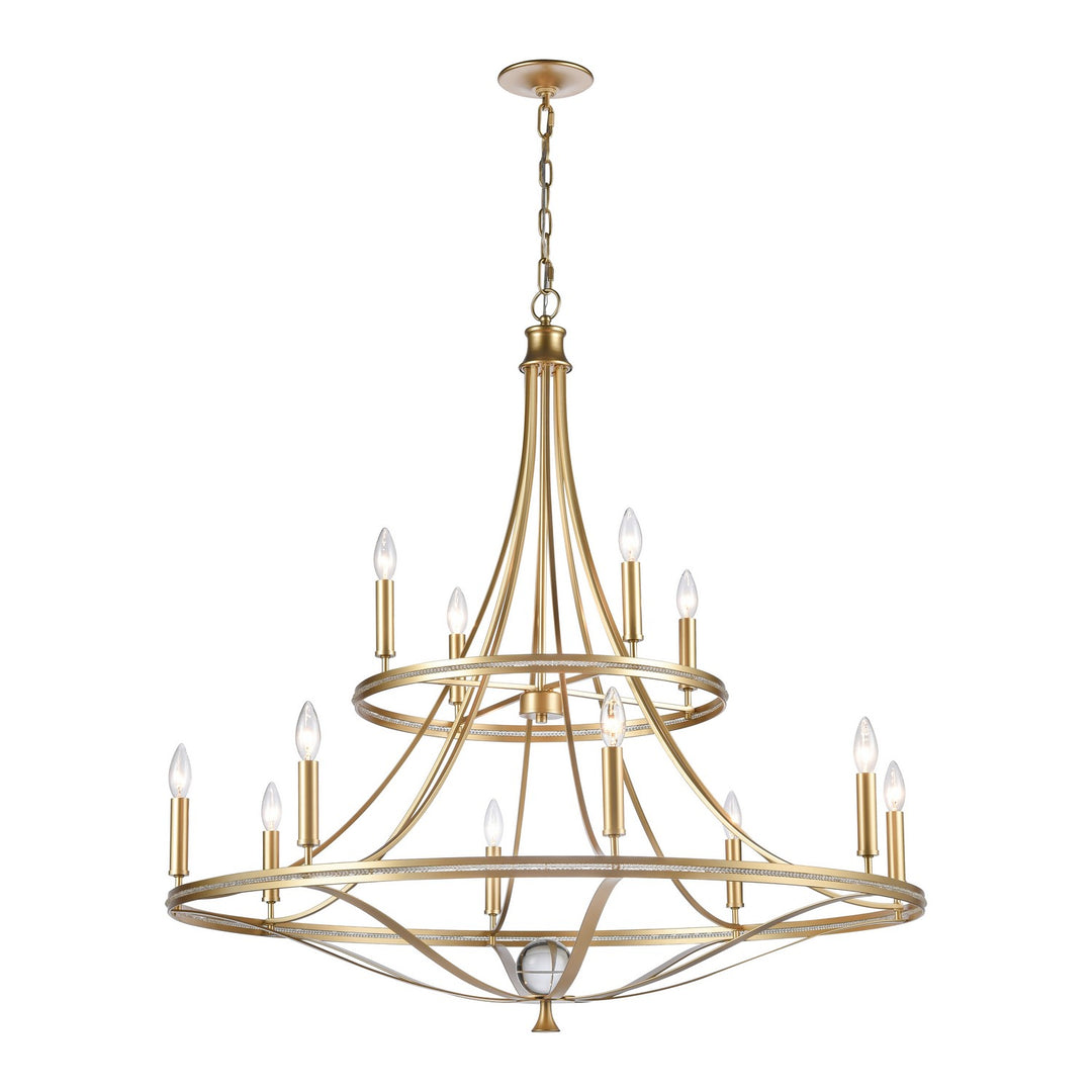 Elk Noura 69488/8+4 Chandelier Light - Champagne Gold