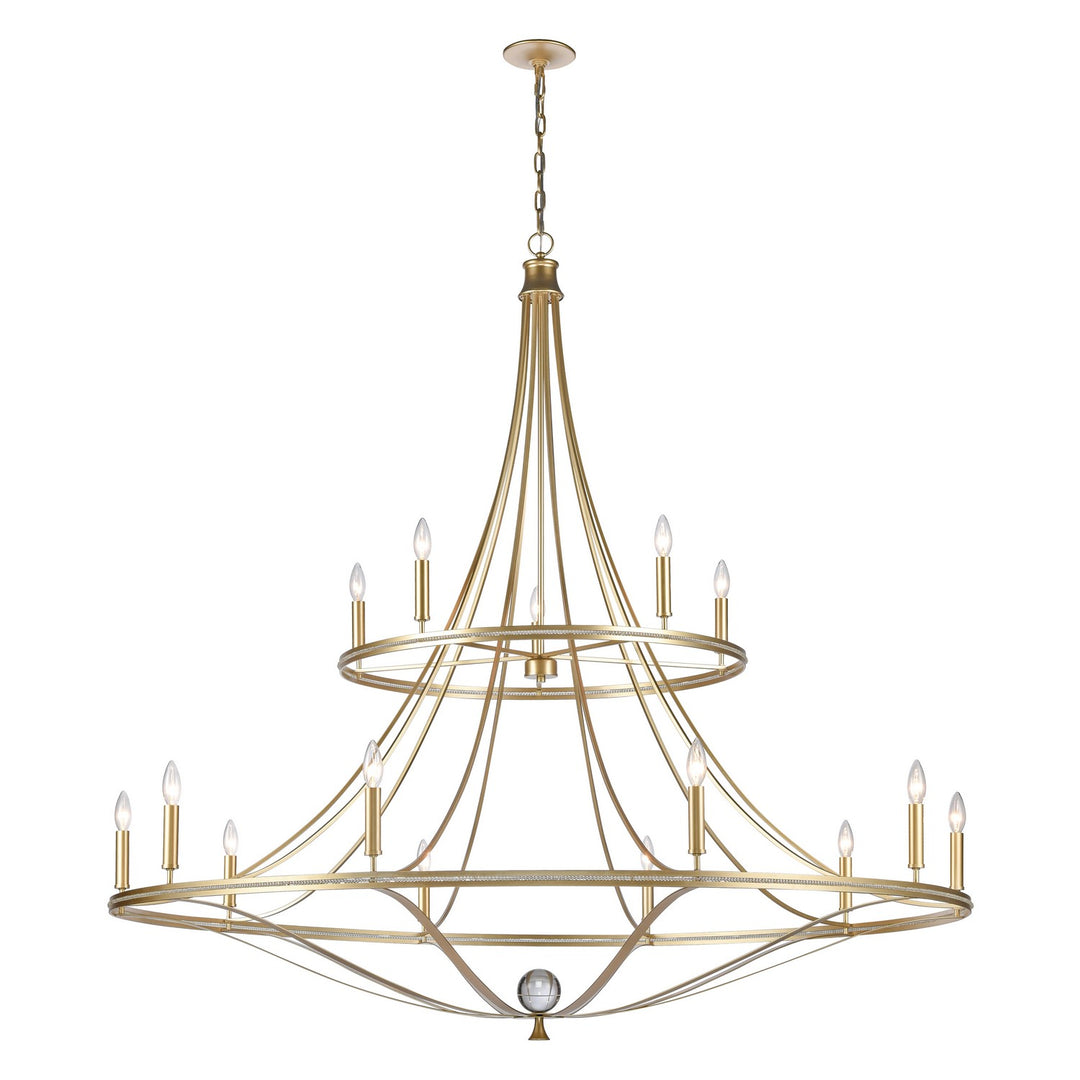 Elk Noura 69489/10+5 Chandelier Light - Champagne Gold