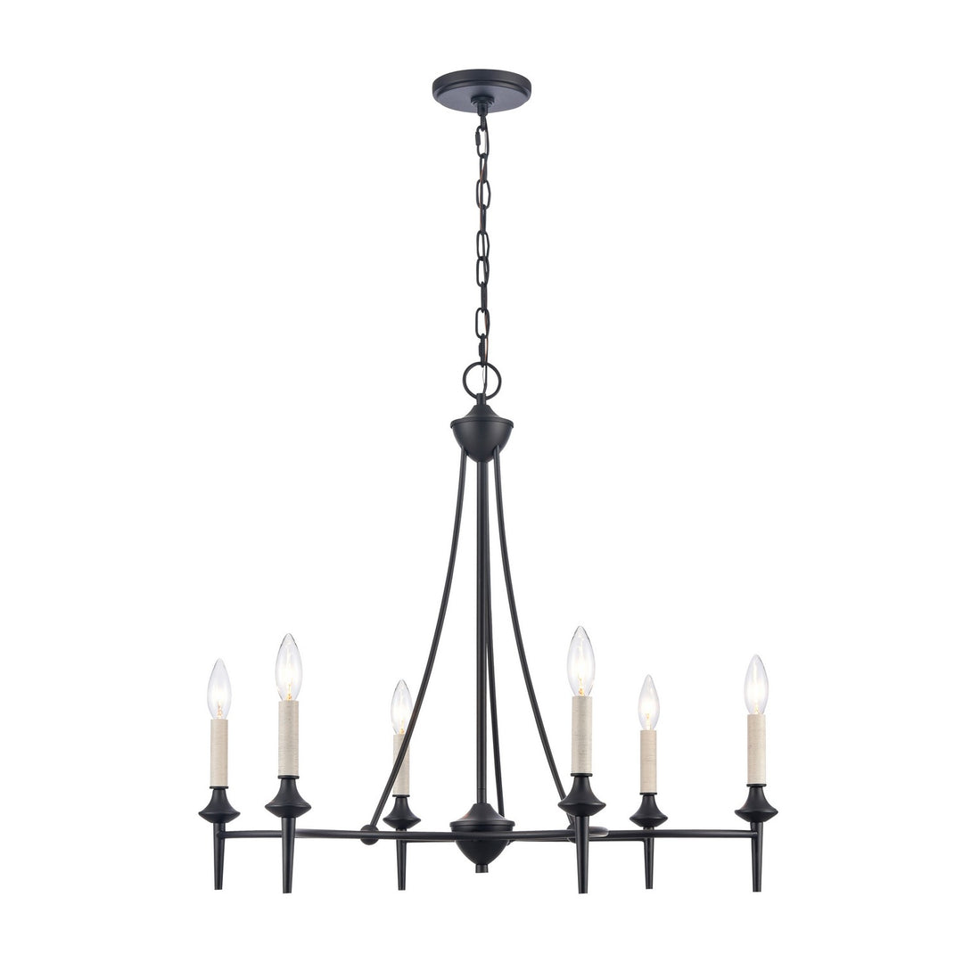 Elk Solomon 89697/6 Chandelier Light - Matte Black