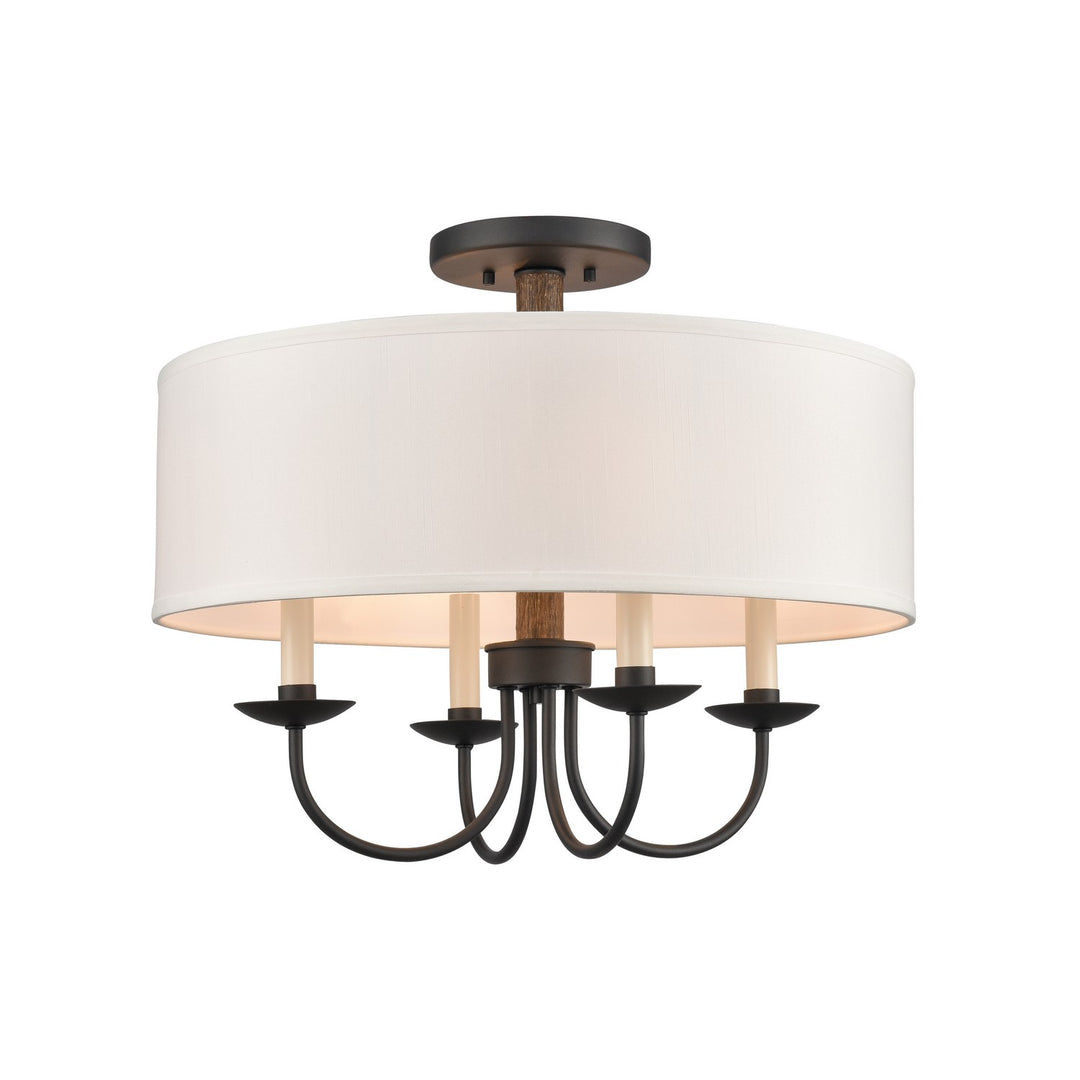 Elk Neville 89704/4 Ceiling Light - Charcoal Black
