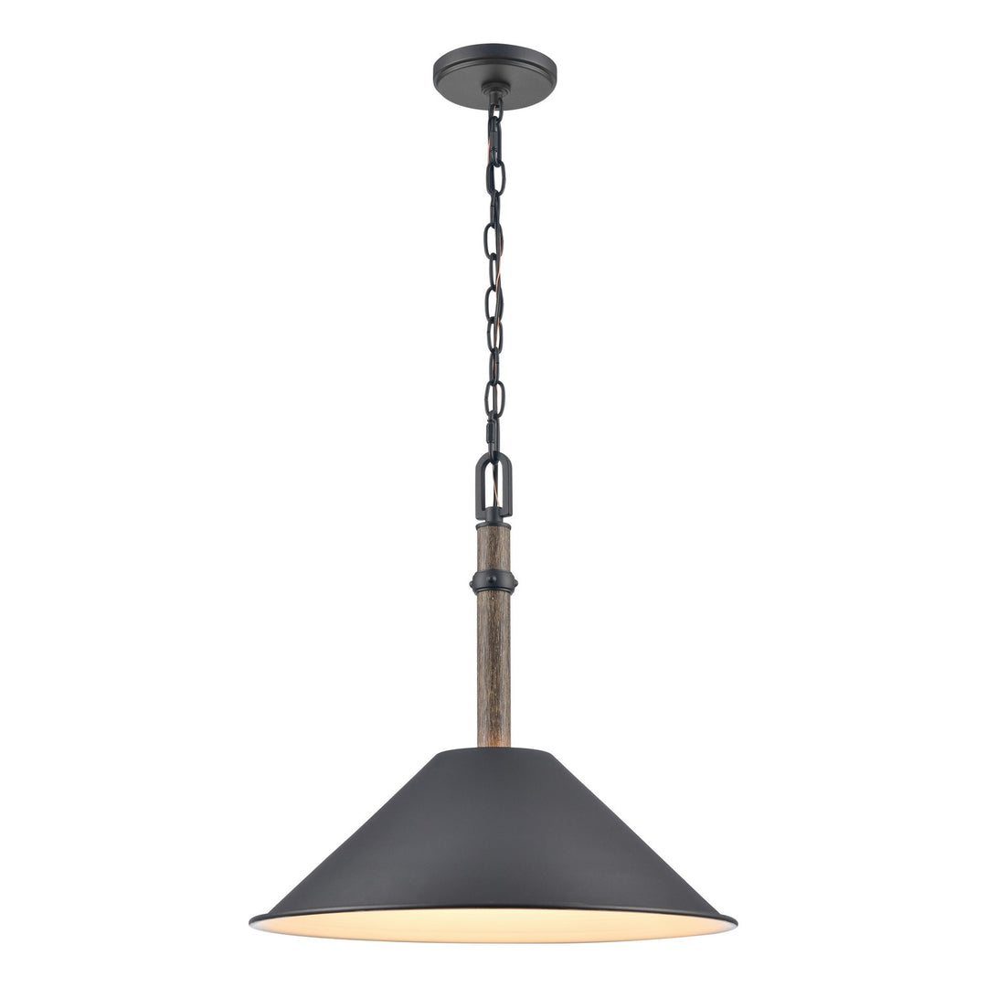 Elk Neville 89705/1 Pendant Light - Charcoal Black
