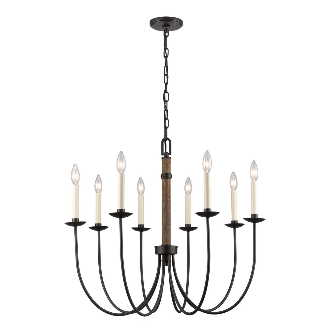Elk Neville 89708/8 Chandelier Light - Charcoal Black