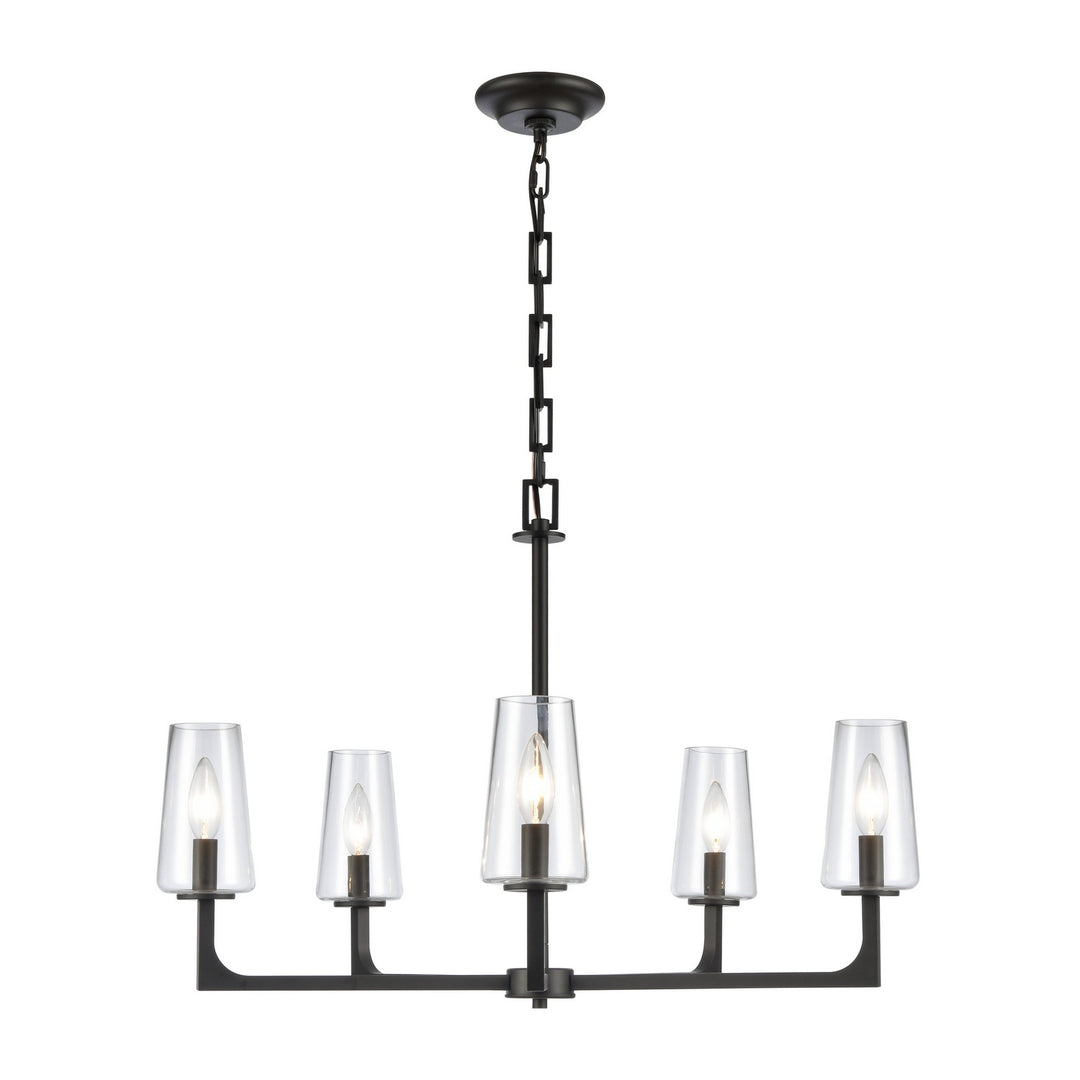 Elk Fitzroy 89965/5 Chandelier Light - Matte Black