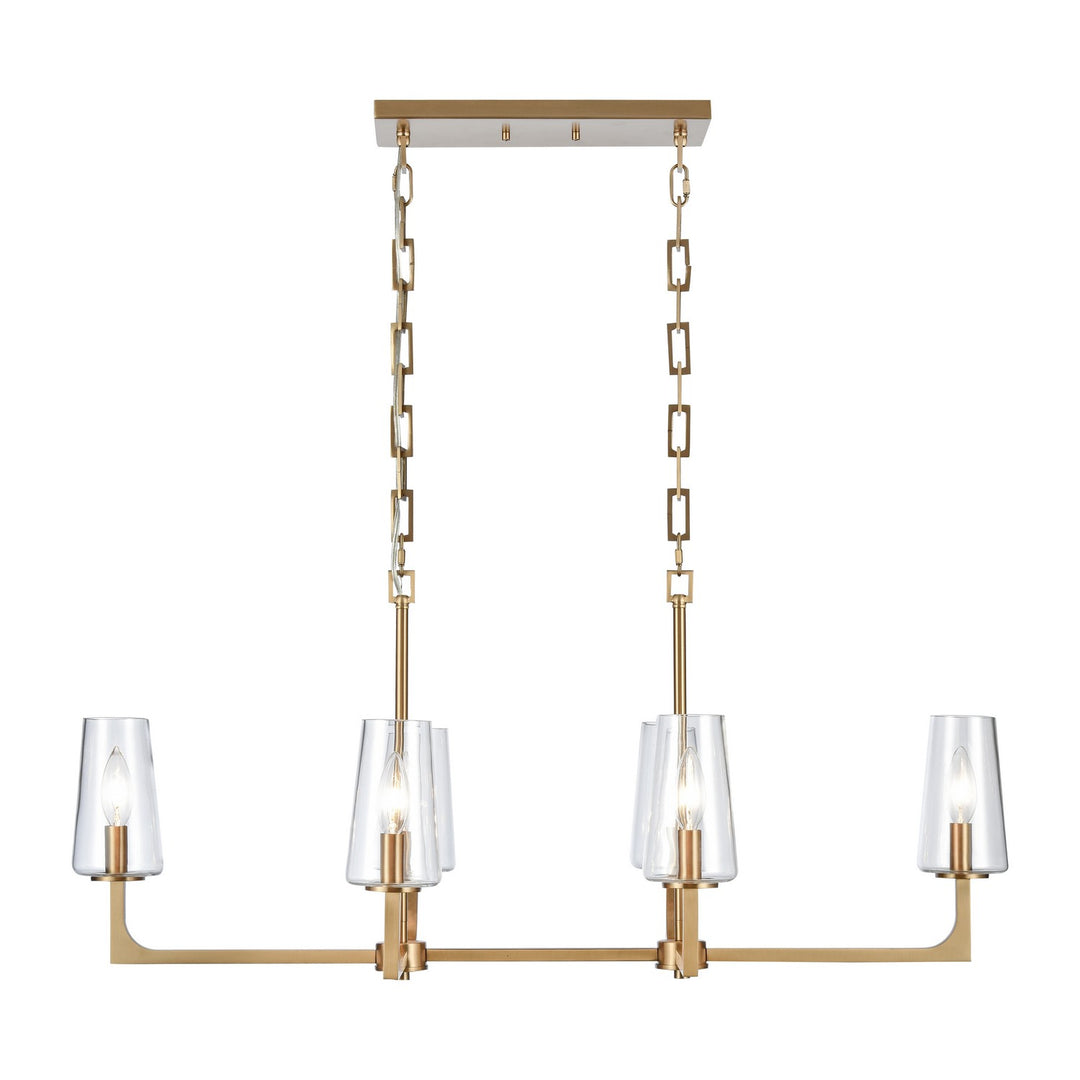 Elk Fitzroy 89977/6 Chandelier Light - Lacquered Brass