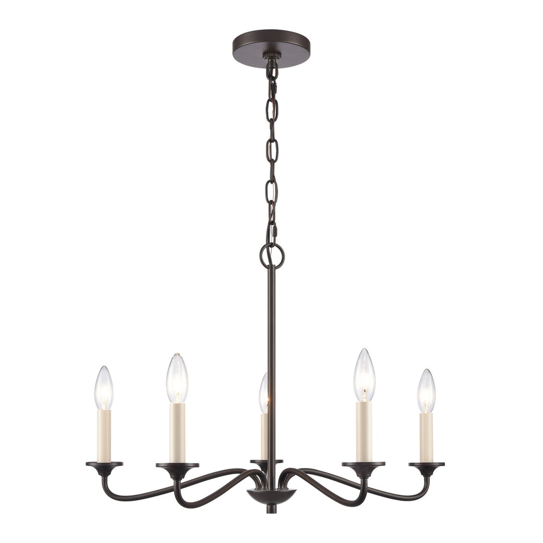 Elk Quinn EC89687/5 Chandelier Light - Old Bronze