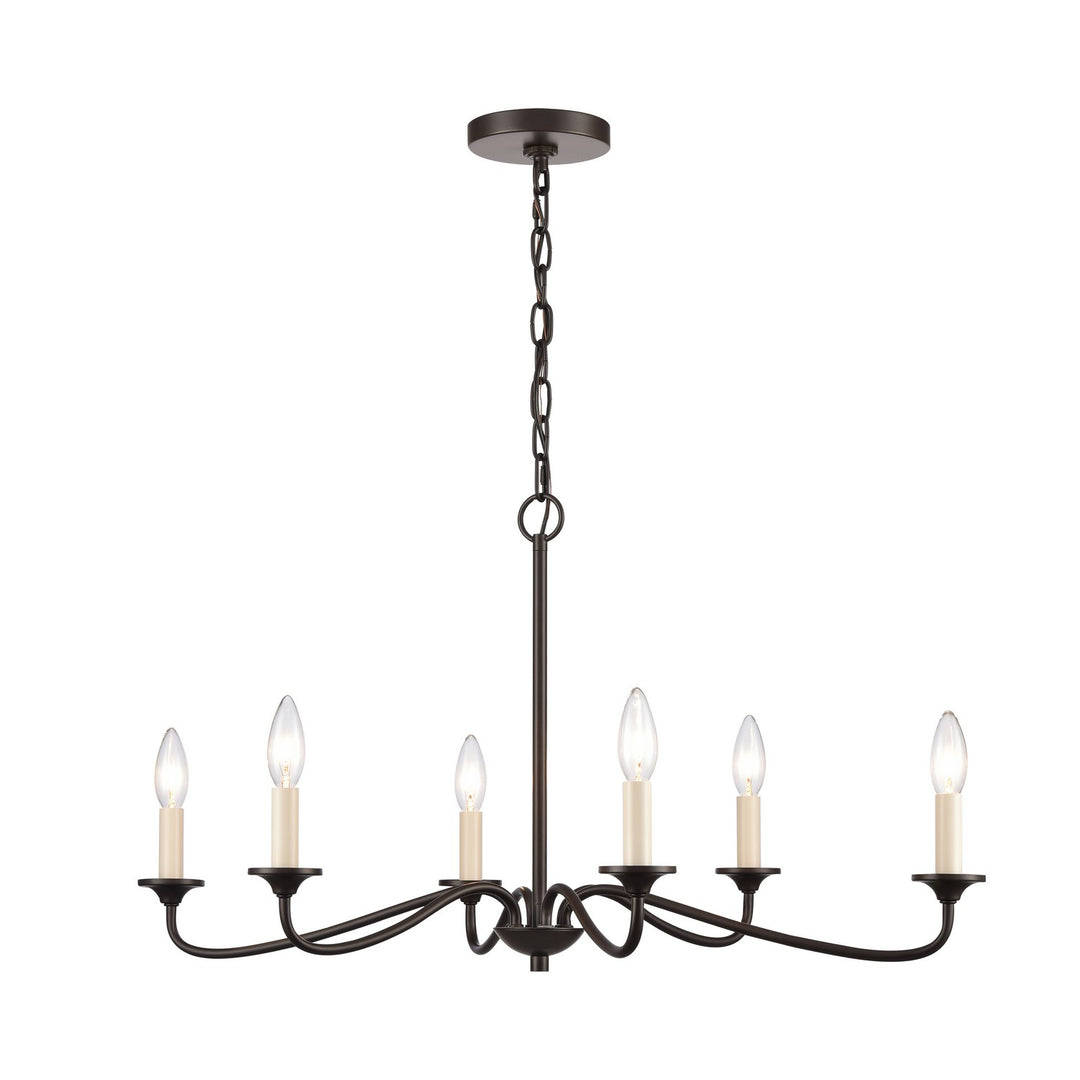 Elk Quinn EC89689/6 Chandelier Light - Old Bronze