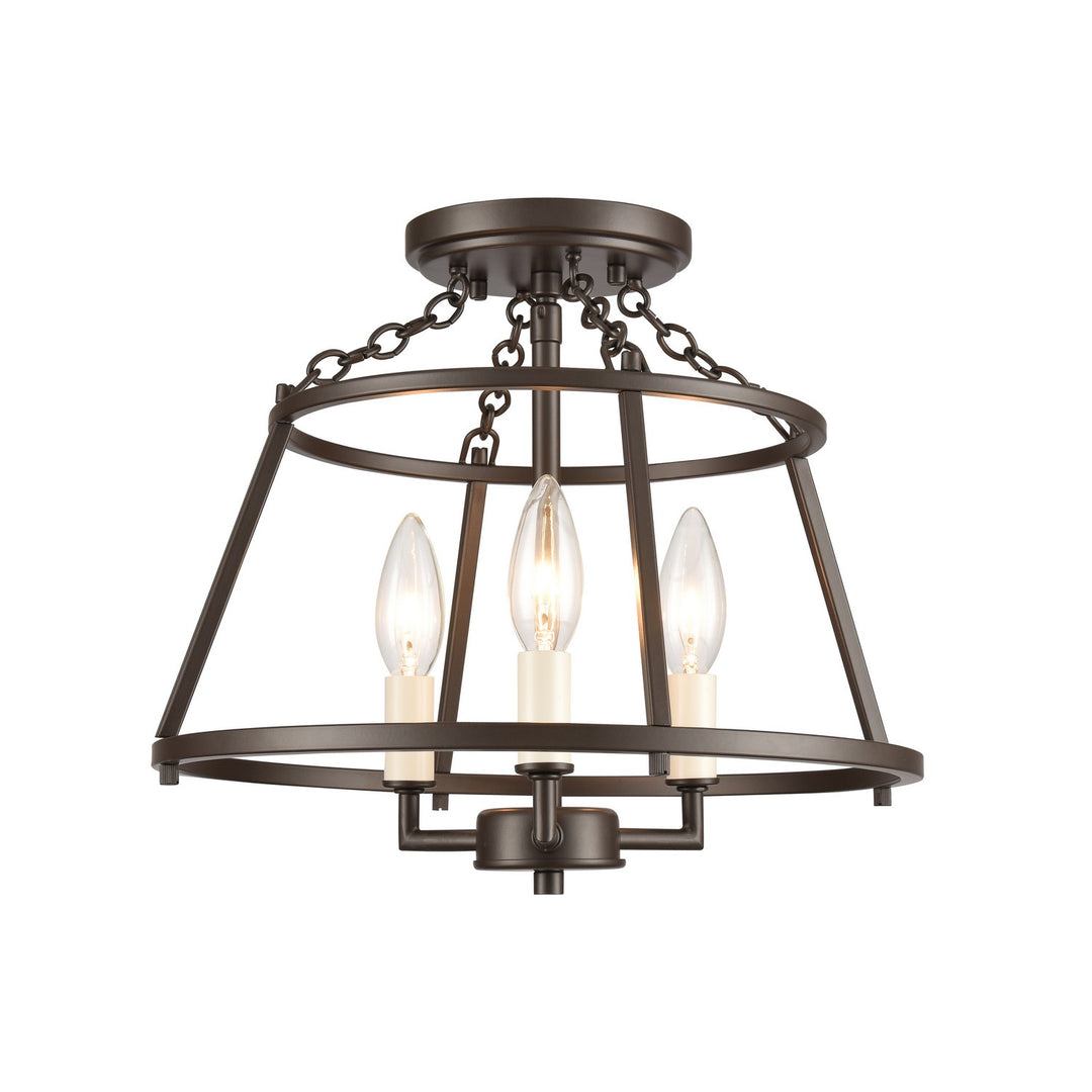 Elk Joanie EC89693/3 Ceiling Light - Old Bronze