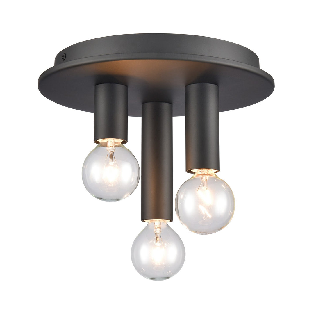 Elk Pepper EC89833/3 Ceiling Light - Matte Black