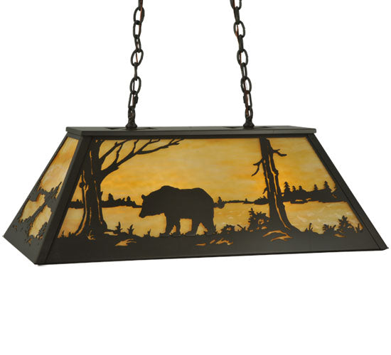 Meyda Tiffany Bear At Lake 130626 Pendant Light - Timeless Bronze