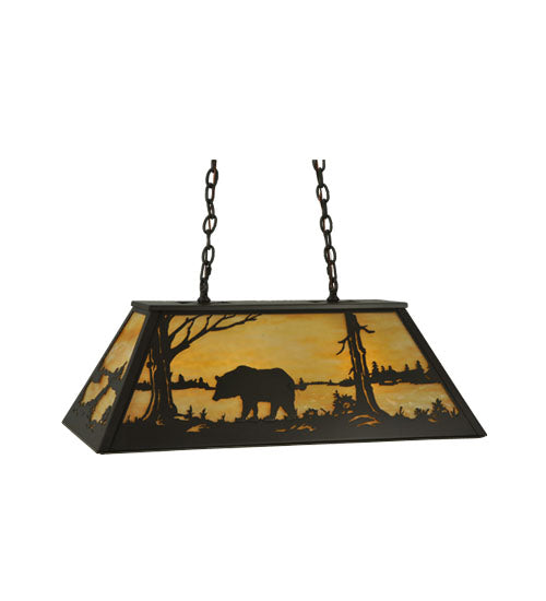 Meyda Tiffany Bear At Lake 130626 Pendant Light - Timeless Bronze