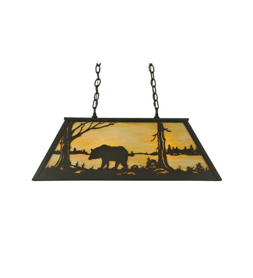 Meyda Tiffany Bear At Lake 130626 Pendant Light - Timeless Bronze