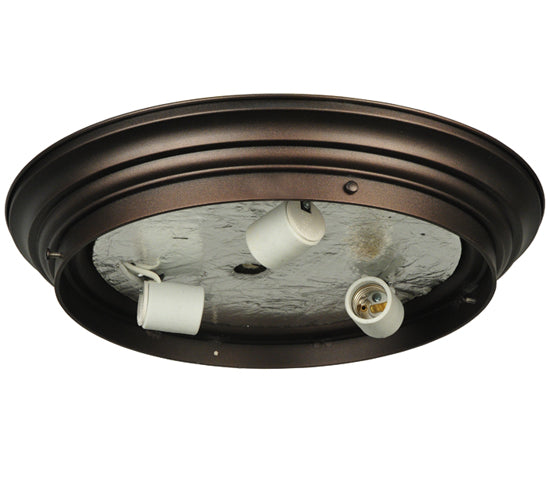 Meyda Tiffany Lighting 130632 Cilindro Three Light Flushmount Utility Light Bronze / Dark