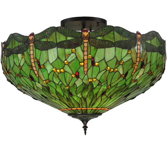 Meyda Tiffany Tiffany Hanginghead Dragonfly 130673 Ceiling Light - Mahogany Bronze