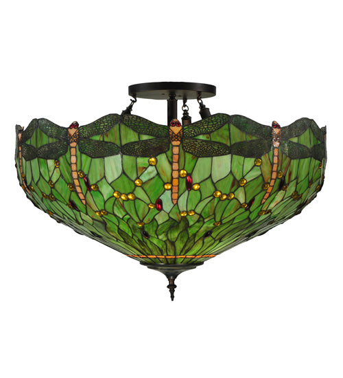 Meyda Tiffany Tiffany Hanginghead Dragonfly 130673 Ceiling Light - Mahogany Bronze