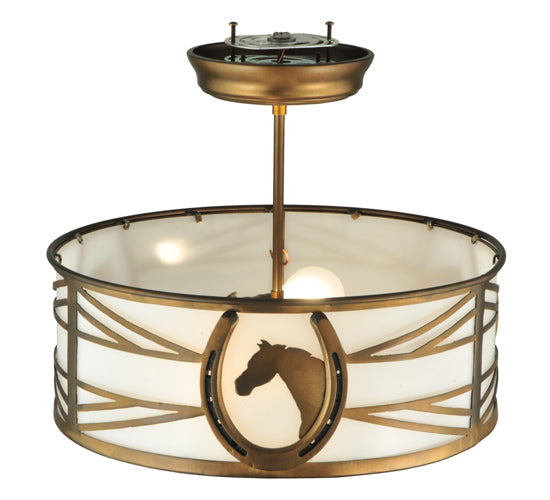 Meyda Tiffany Horseshoe 130678 Ceiling Light - Antique Copper