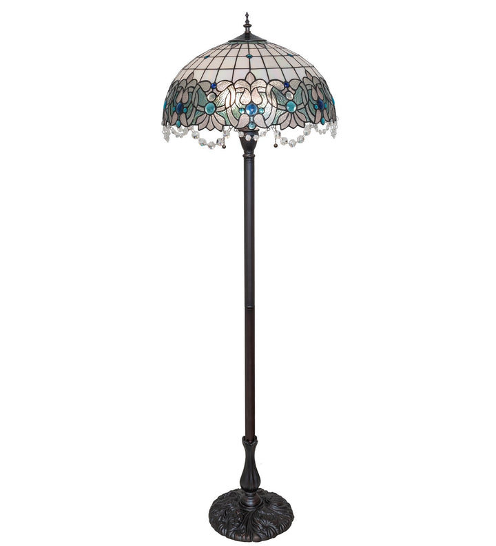 Meyda Tiffany Lighting 255707 Angelica Two Light Floor Lamp Lamp Bronze / Dark