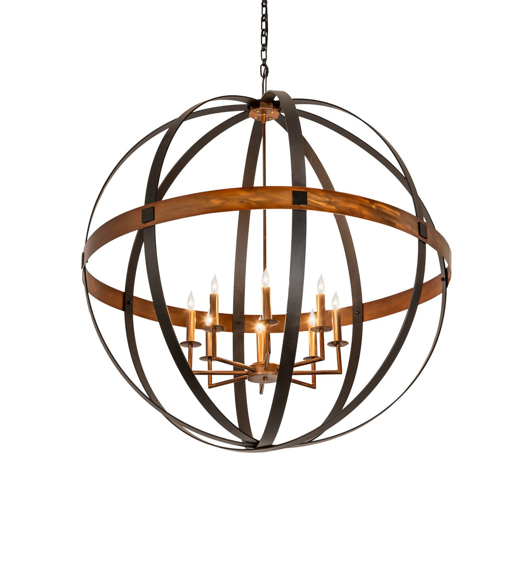 Meyda Tiffany Atlas 256625 Chandelier Light - Copper