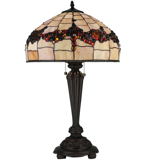 Meyda Tiffany Lighting 130698 Concord Two Light Table Lamp Lamp Bronze / Dark