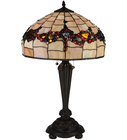 Meyda Tiffany Lighting 130698 Concord Two Light Table Lamp Lamp Bronze / Dark