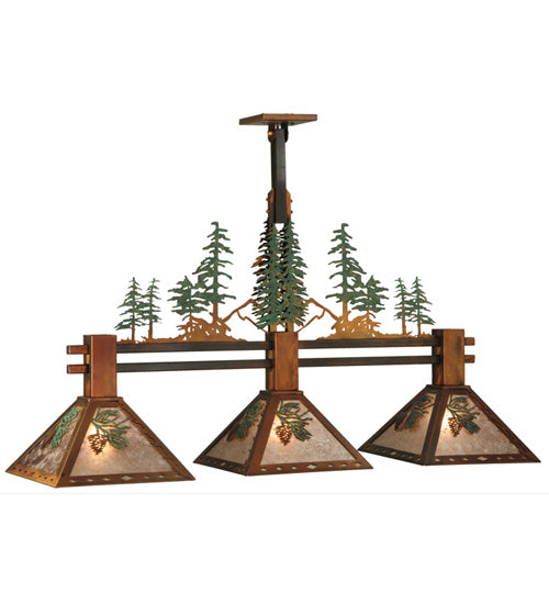Meyda Tiffany Winter Pine 130714 Pendant Light - Vintage Copper, Custom