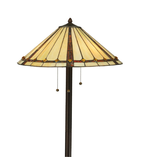 Meyda Tiffany Lighting 130742 Belvidere Floor Lamp Lamp Bronze / Dark