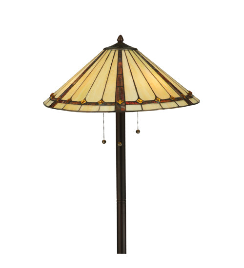 Meyda Tiffany Lighting 130742 Belvidere Floor Lamp Lamp Bronze / Dark