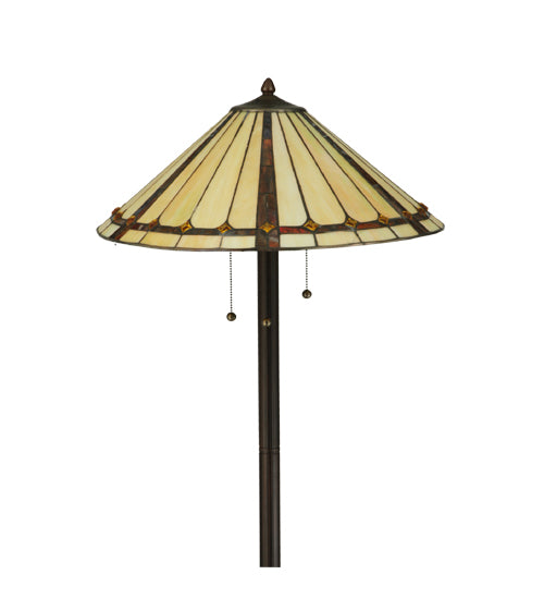 Meyda Tiffany Lighting 130742 Belvidere Floor Lamp Lamp Bronze / Dark