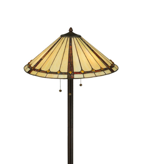 Meyda Tiffany Lighting 130742 Belvidere Floor Lamp Lamp Bronze / Dark