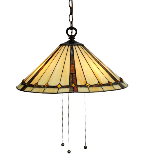 Meyda Tiffany Belvidere 130744 Pendant Light - Mahogany Bronze