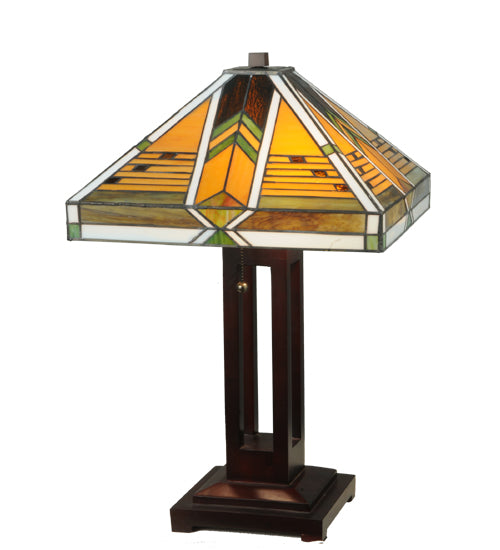 Meyda Tiffany Lighting 130749 Abilene Table Lamp Lamp Bronze / Dark