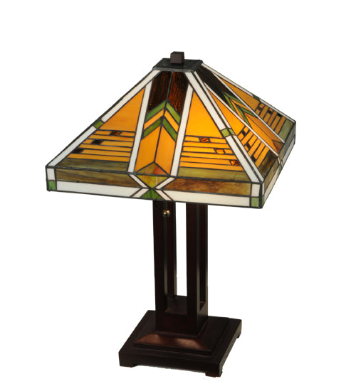 Meyda Tiffany Lighting 130749 Abilene Table Lamp Lamp Bronze / Dark