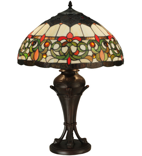 Meyda Tiffany Lighting 130756 Creole Two Light Table Lamp Lamp Bronze / Dark