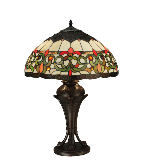 Meyda Tiffany Lighting 130756 Creole Two Light Table Lamp Lamp Bronze / Dark