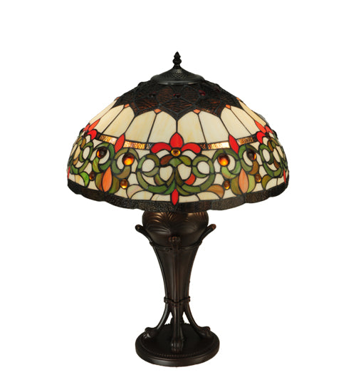 Meyda Tiffany Lighting 130756 Creole Two Light Table Lamp Lamp Bronze / Dark